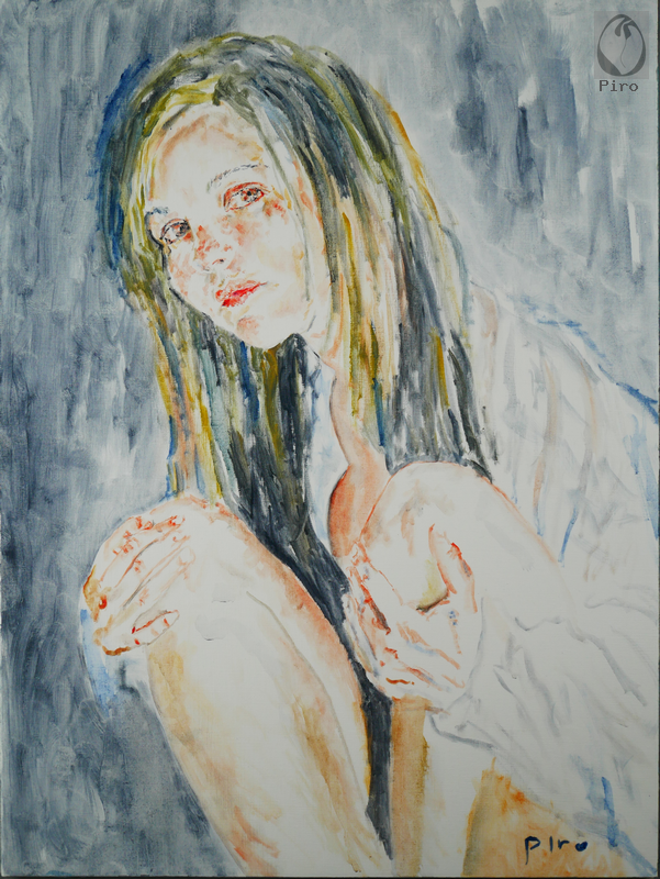 oil on paper - olio su carta di Piro